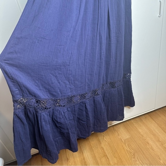 NWT FREE PEOPLE Cutwork Tee Maxi Dress In Evening Eclipse Size XS - Picture 7 of 10